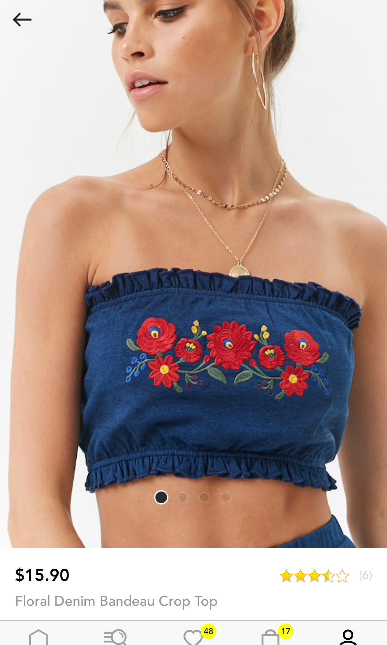 blue tube top forever 21