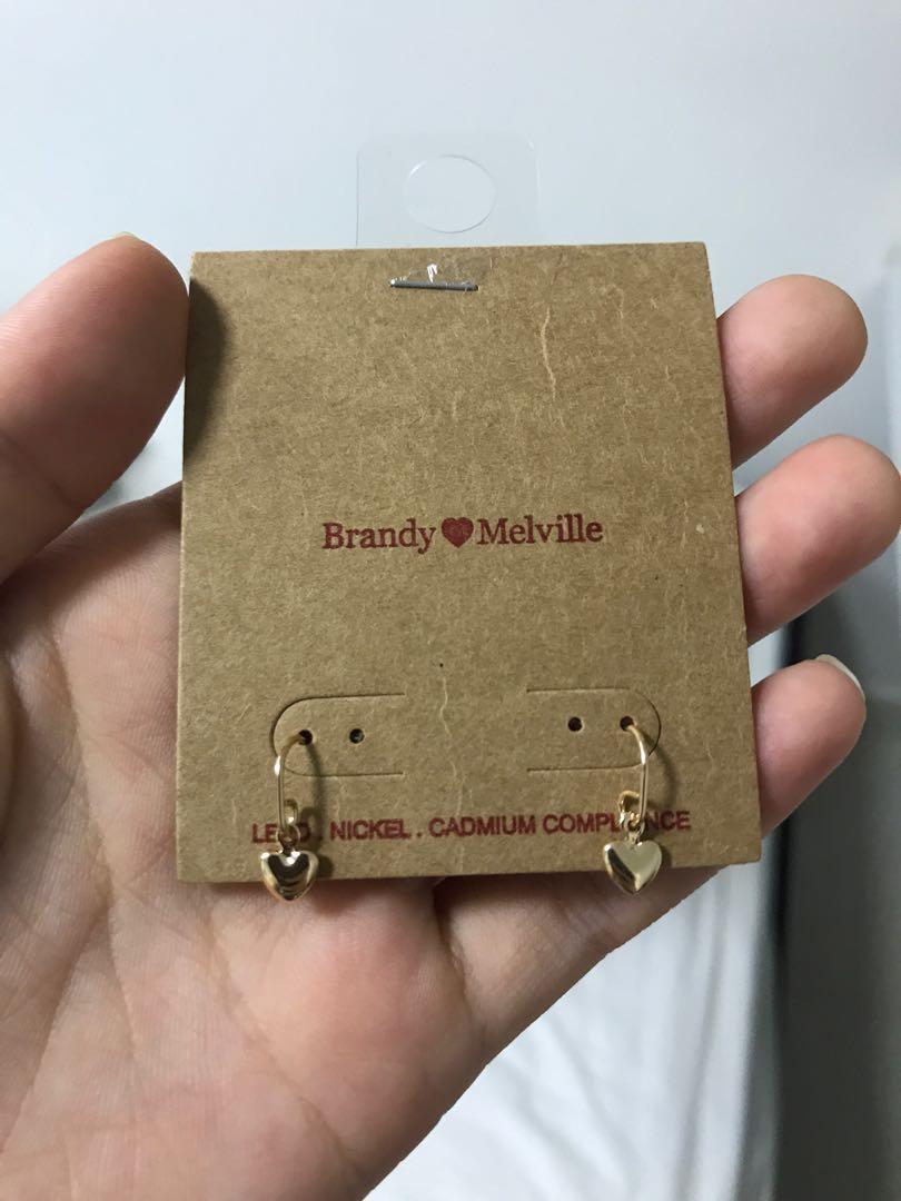 Brandy Melville Heart Earrings