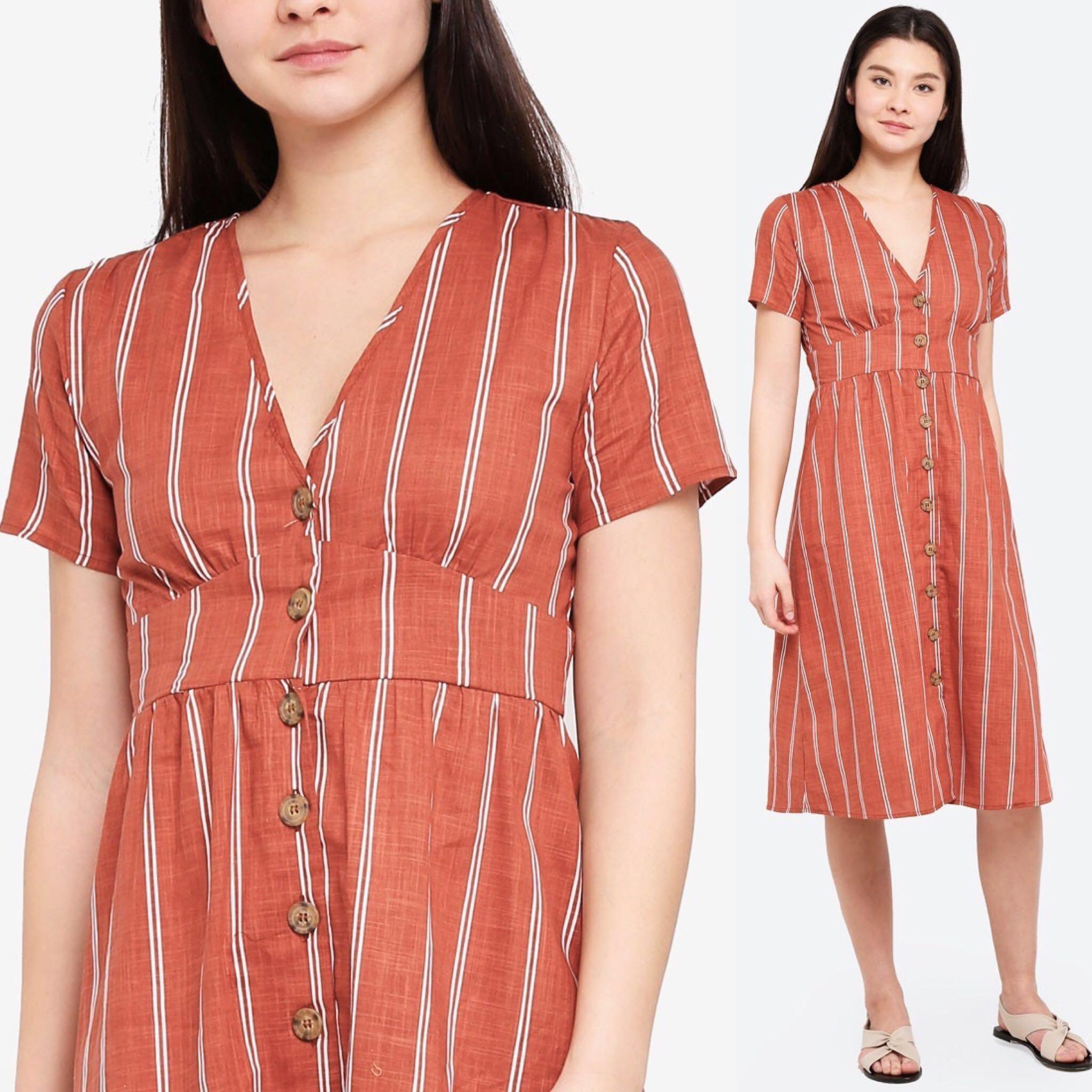 Buy > button down house dress > in stock