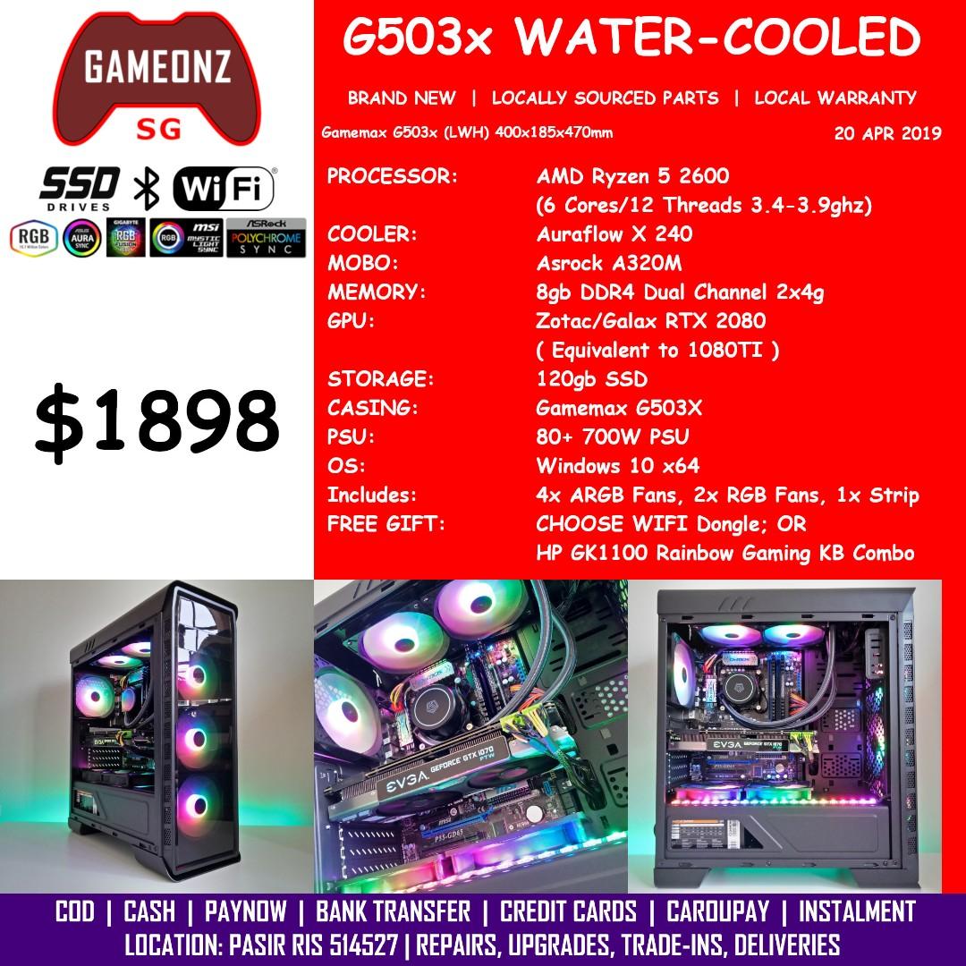 Budget 2080 Gaming Pc Intel I7 8700 I5 9400f Amd Ryzen 2600 2700 Rtx2080 Nvidia Rtx 2080 Electronics Computers Desktops On Carousell - this brand new exhaust bundle is awesome roblox assassin