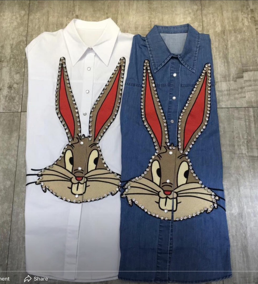 Gucci Bugs Bunny Denim Shirt, Women's 