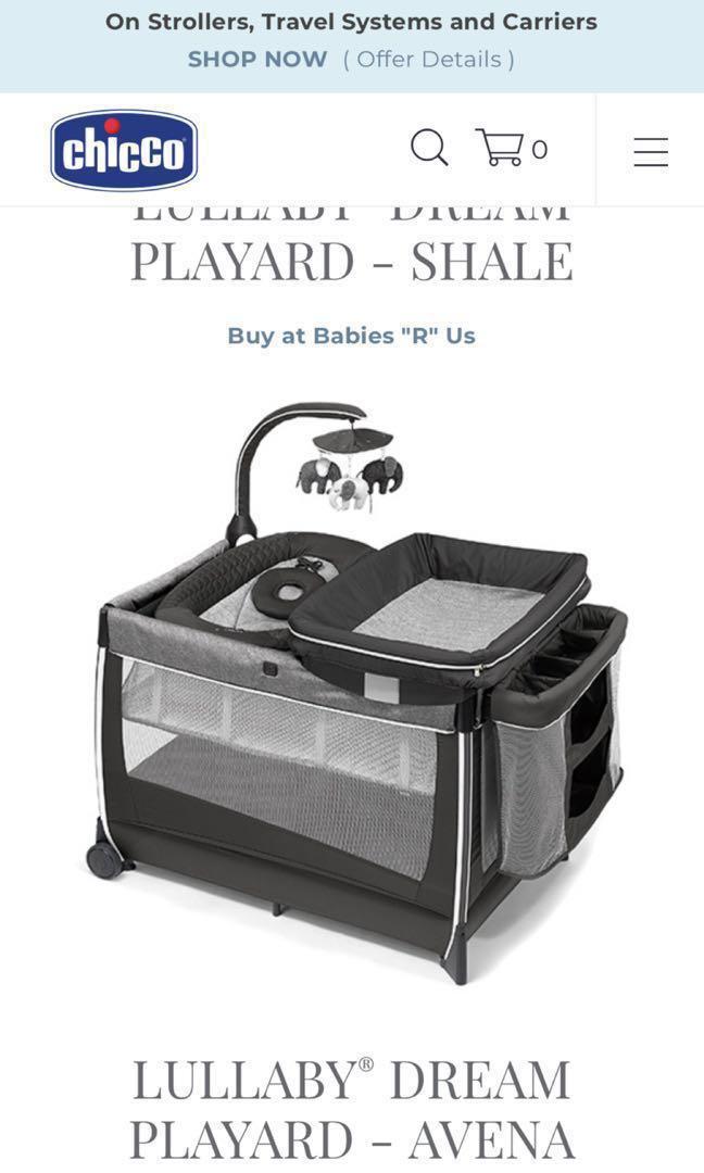 chicco lullaby dream playard in avena