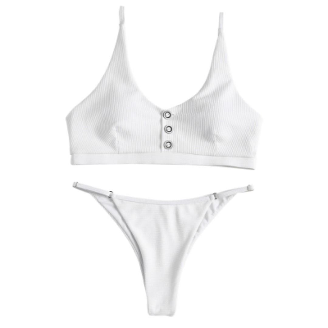 black and white bikini set