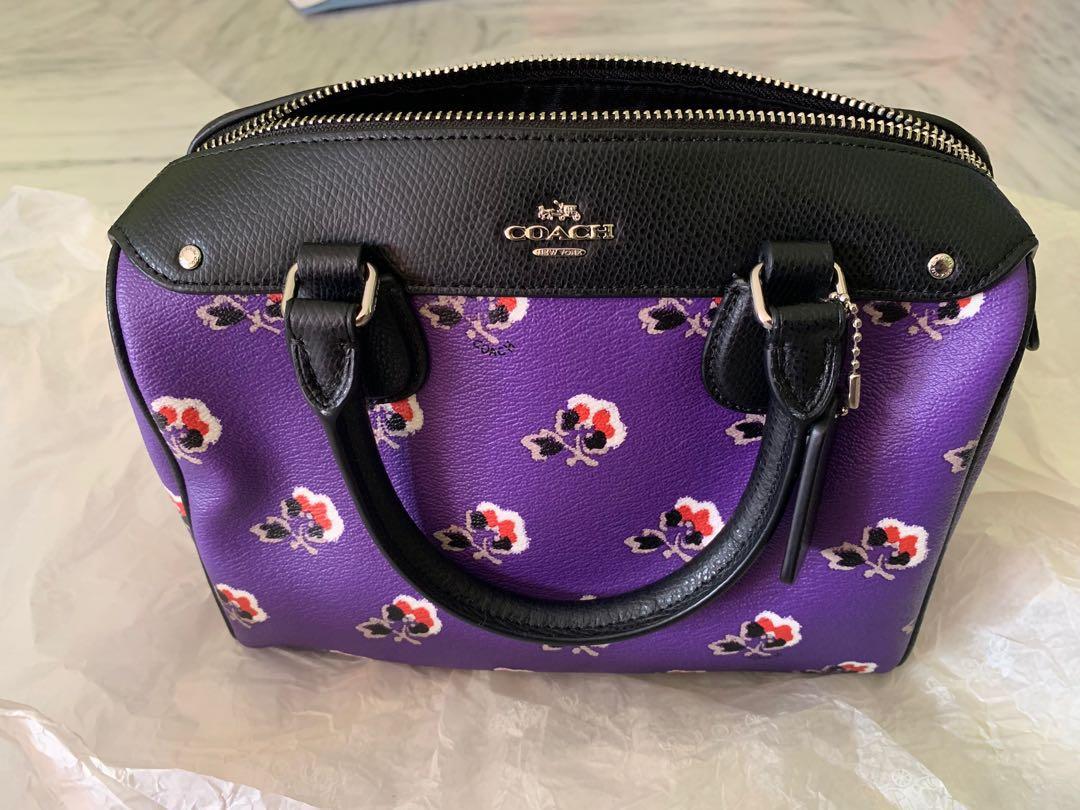 Black and new arrivals purple coach purse