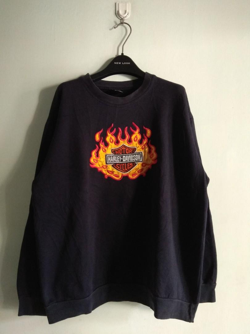 Crewneck Harley Davidson Vintage Fesyen Pria Pakaian Baju Luaran di Carousell
