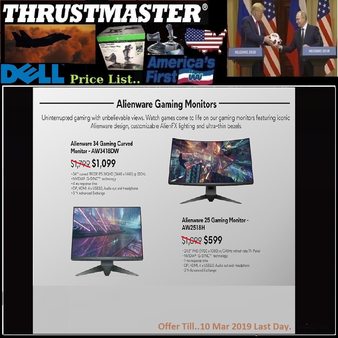 Dell Aw3418dw 1099 Aw2518h 599 Alienware Monitor Etc Price List Hurry Grab It Tonite While Offer Stock Last Offer Till 10 Mar 2019 Last Day Electronics Computer Parts Accessories On Carousell