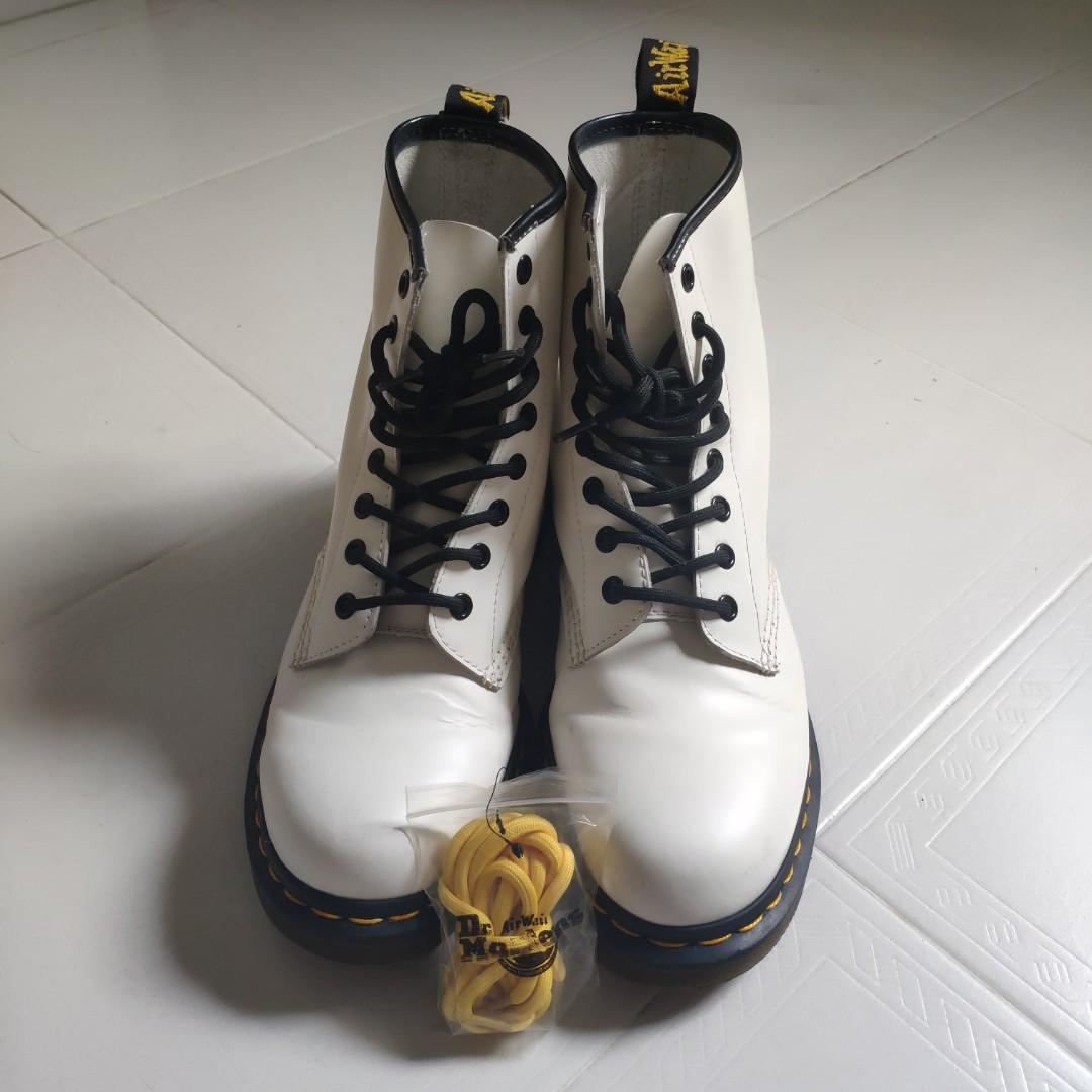 Dr Martens Classic White Boots, Men's 