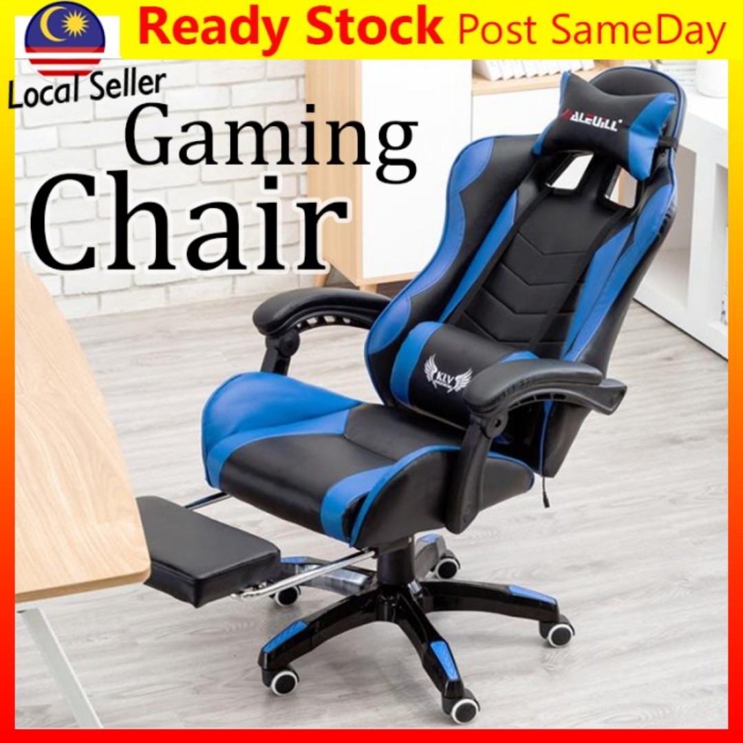 Executive Gaming Chair Leg Rest Racing Computer Ergonomic Meja
