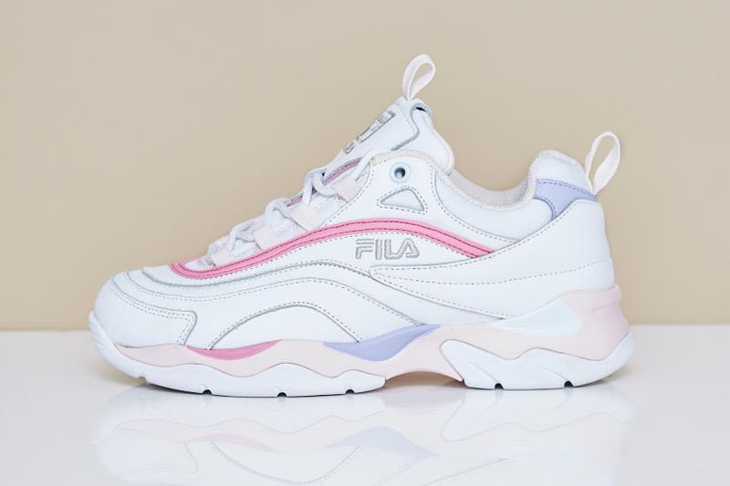 Fila Ray Trainers White Heavenly Pink 