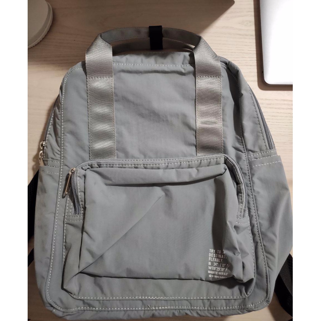 Grey Backpack, Women's Fashion, Bags & Wallets, Backpacks on Carousell