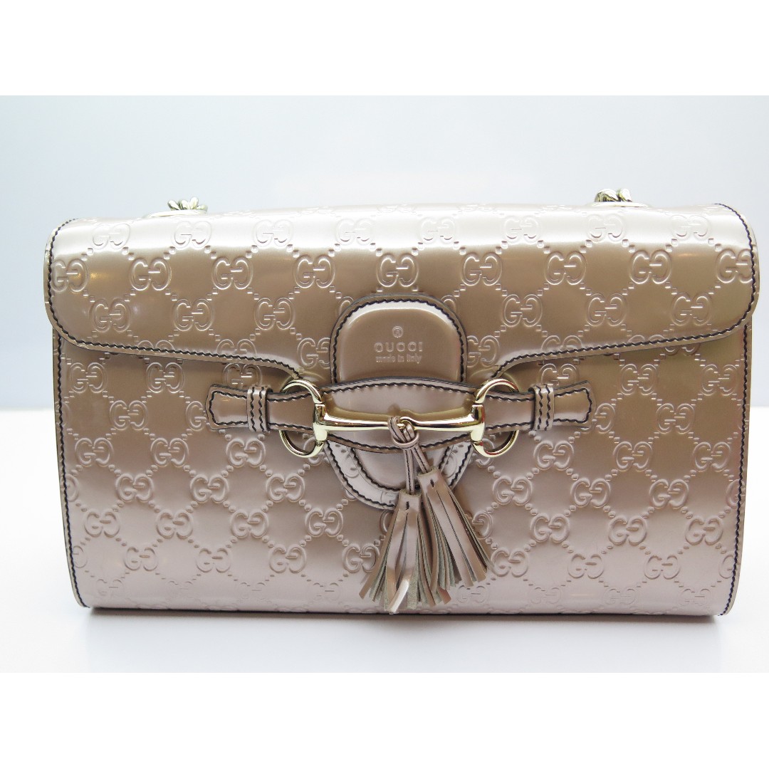 Gucci Guccisima Chain Shoulder Pink Blush Bag 295402 Luxury Bags Wallets on Carousell