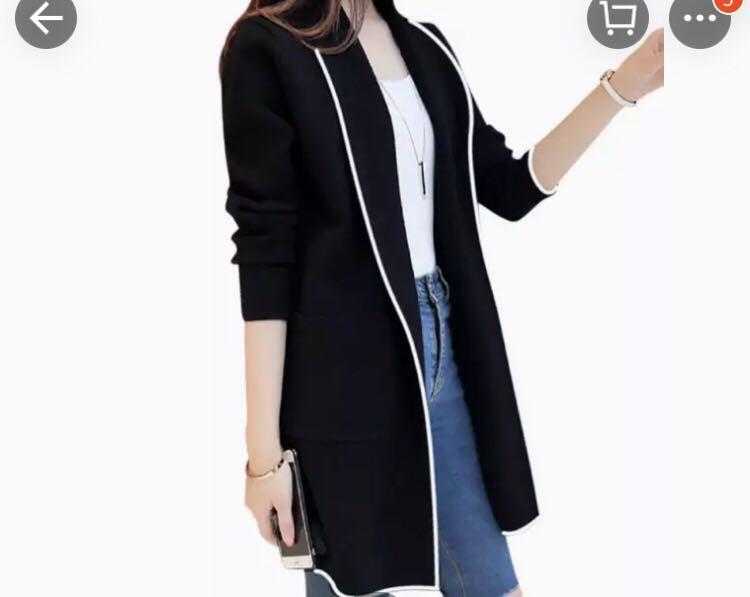 full length black coat