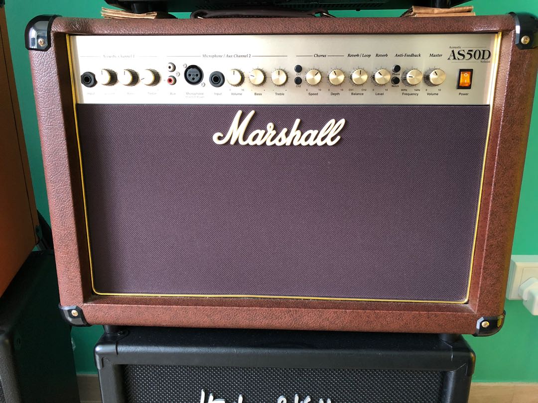 Marshall Acoustic Guitar Amplifier - Marshall As50d Acoustic Guitar Amplifier Music Media Music Accessories On Carousell