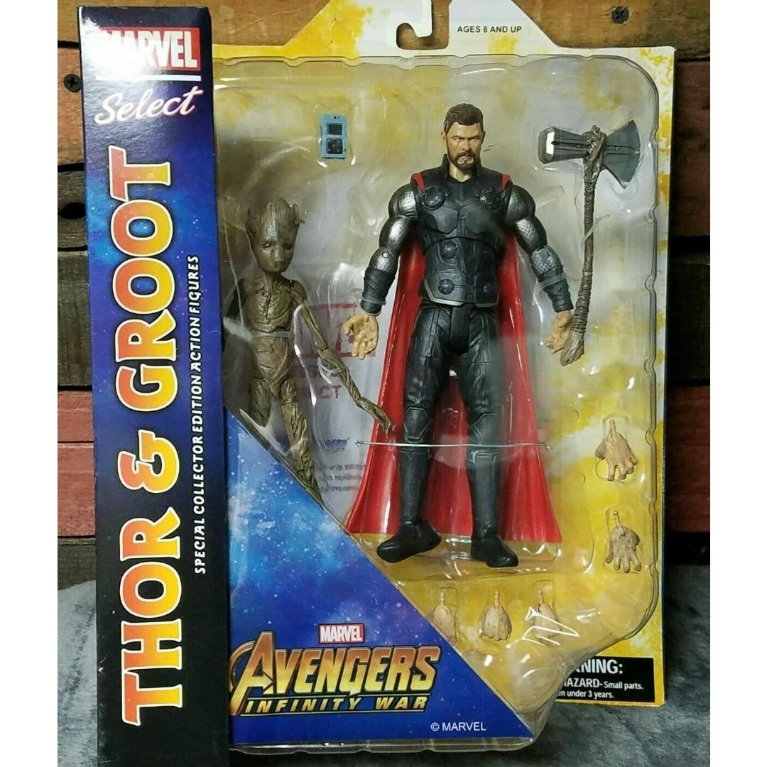 Marvel select thor online and groot