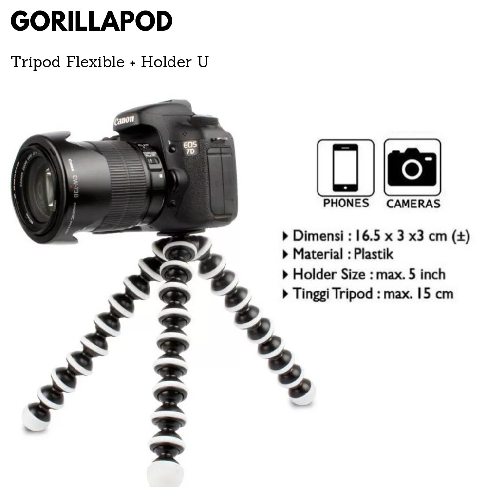 Mini Tripod Gorilla Pod Kamera Tripod For Smartphone Mirrorless Dslr Fotografi Di Carousell