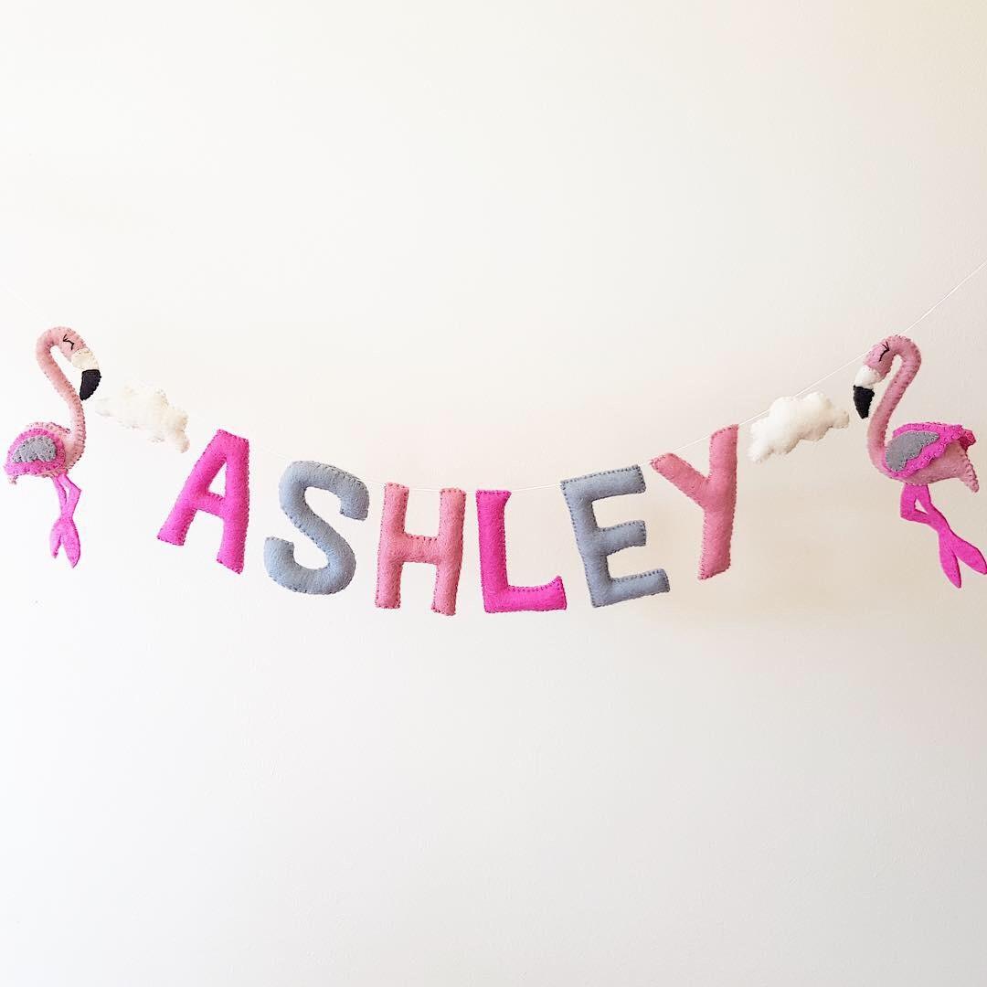Name Bunting Name Banner Girls Room Decor Kids Decor Design