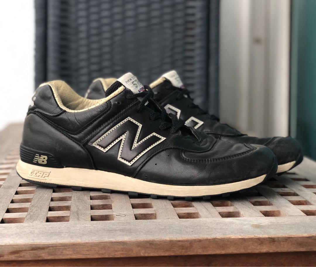 new balance 576 navy leather