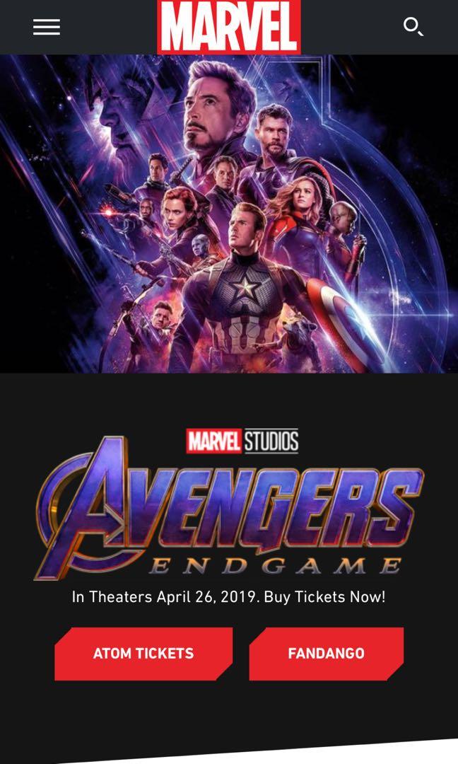 Only S 11 For Each Avengers Endgame Movie Ticket At Gv Max Vivocity On 26 April 2019 Movie Time Will Be 1 50pm Entertainment Events Concerts On Carousell Here's every 2019 movie release date so far. carousell