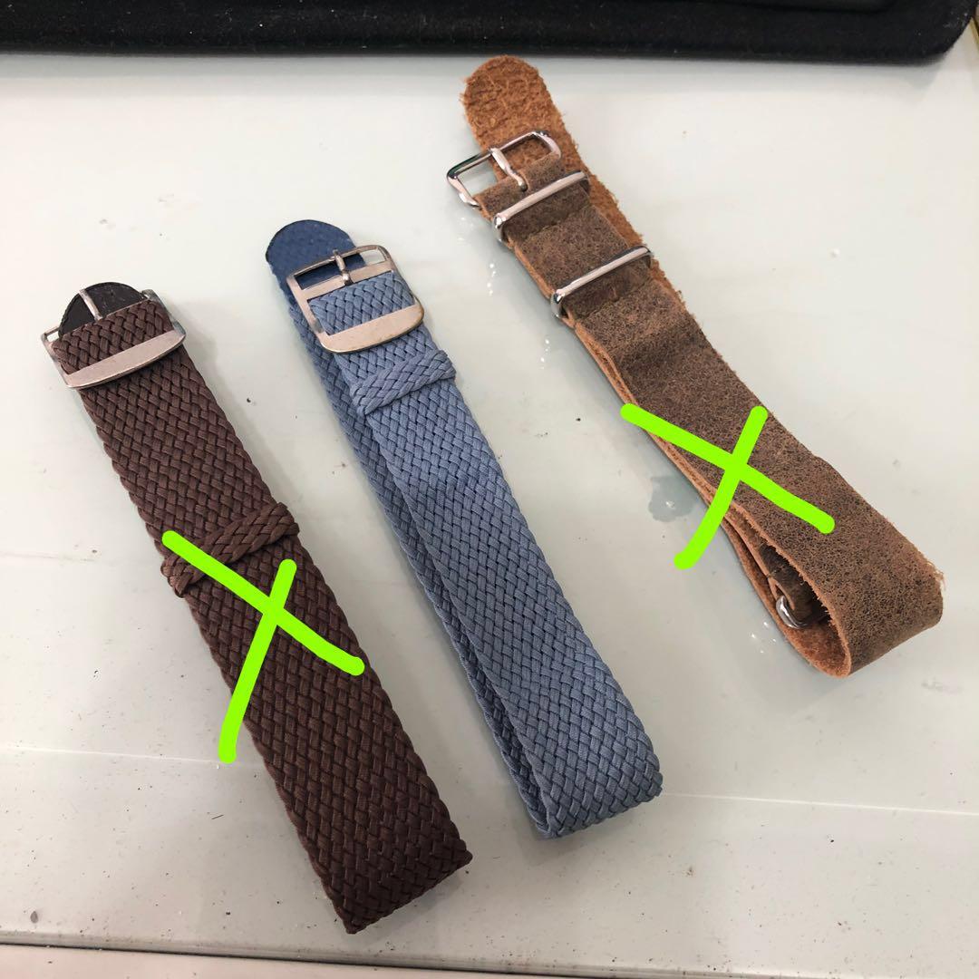 Leather perlon new arrivals strap