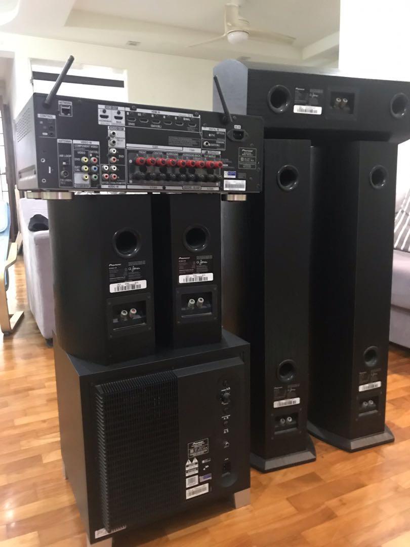 PIONEER VSX930K 7.2CH NETWORK AV RECEIVER WITH SPEAKERS, Audio, Soundbars, Speakers