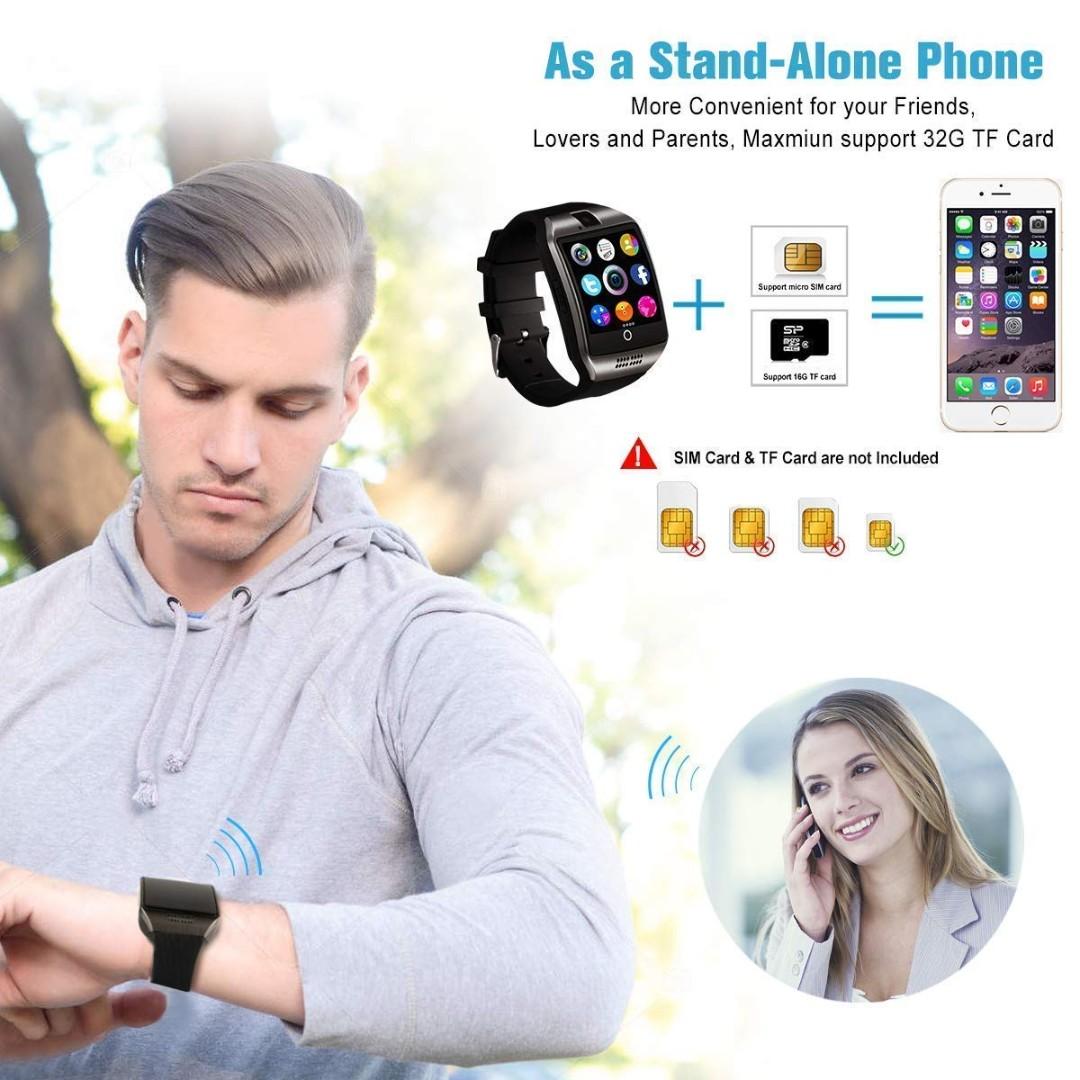 Smart Watch Smartwatch for Android Phones Smart Watches Touchscreen with Camera Bluetooth Watch Phone with SIM Card Slot Watch Cell Phone Compatible Android Samsung iOS Phone XS X8 7 6 5 Men Women