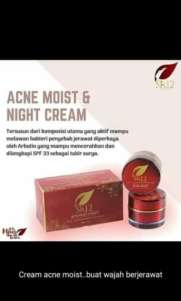 Sr12 Acne Moist Cream Night Cream Kesehatan Kecantikan Rias Wajah Di Carousell