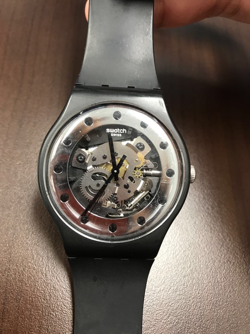 Swatch Swiss Black Board Men s Fashion Watches Accessories