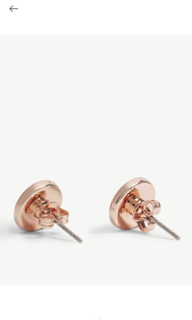 Ted Baker Eisley enamel mini button earrings Luxury Accessories on Carousell