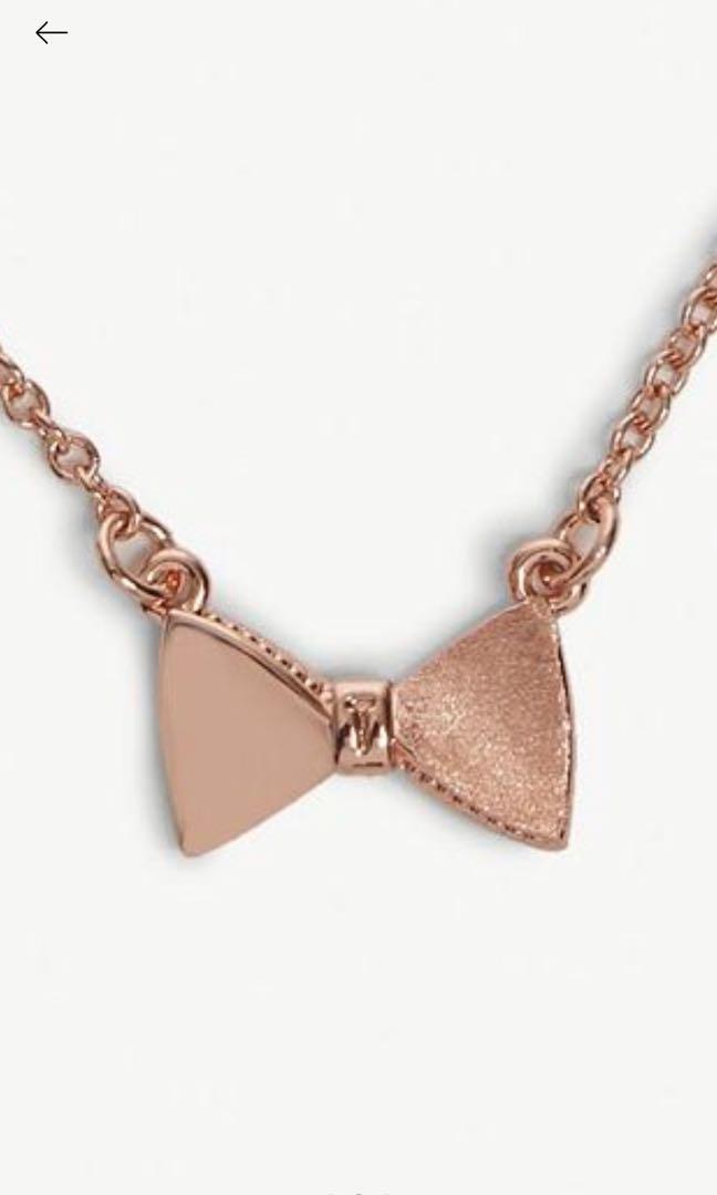 Ted Baker Tengar tux bow pendant necklace