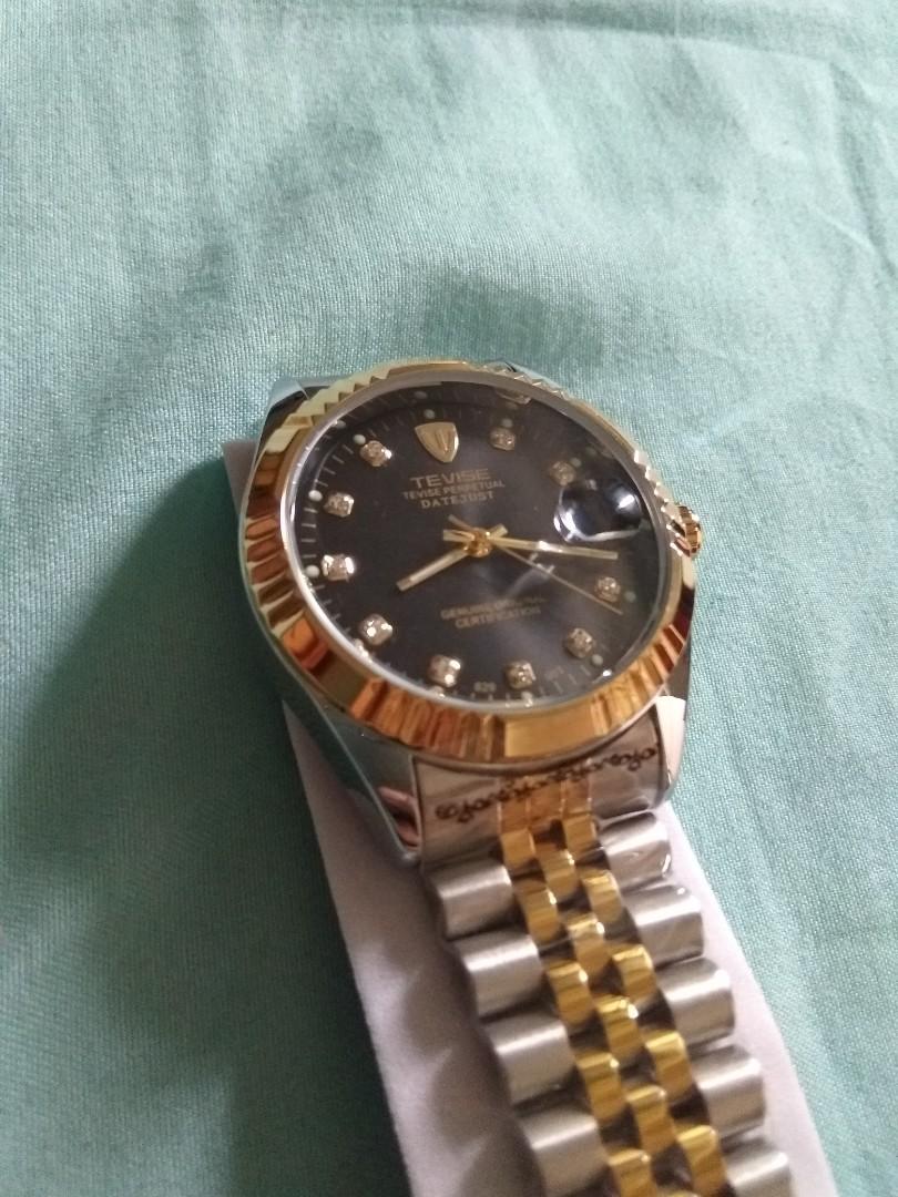 Tevise date watch automatic Luxury Watches on Carousell