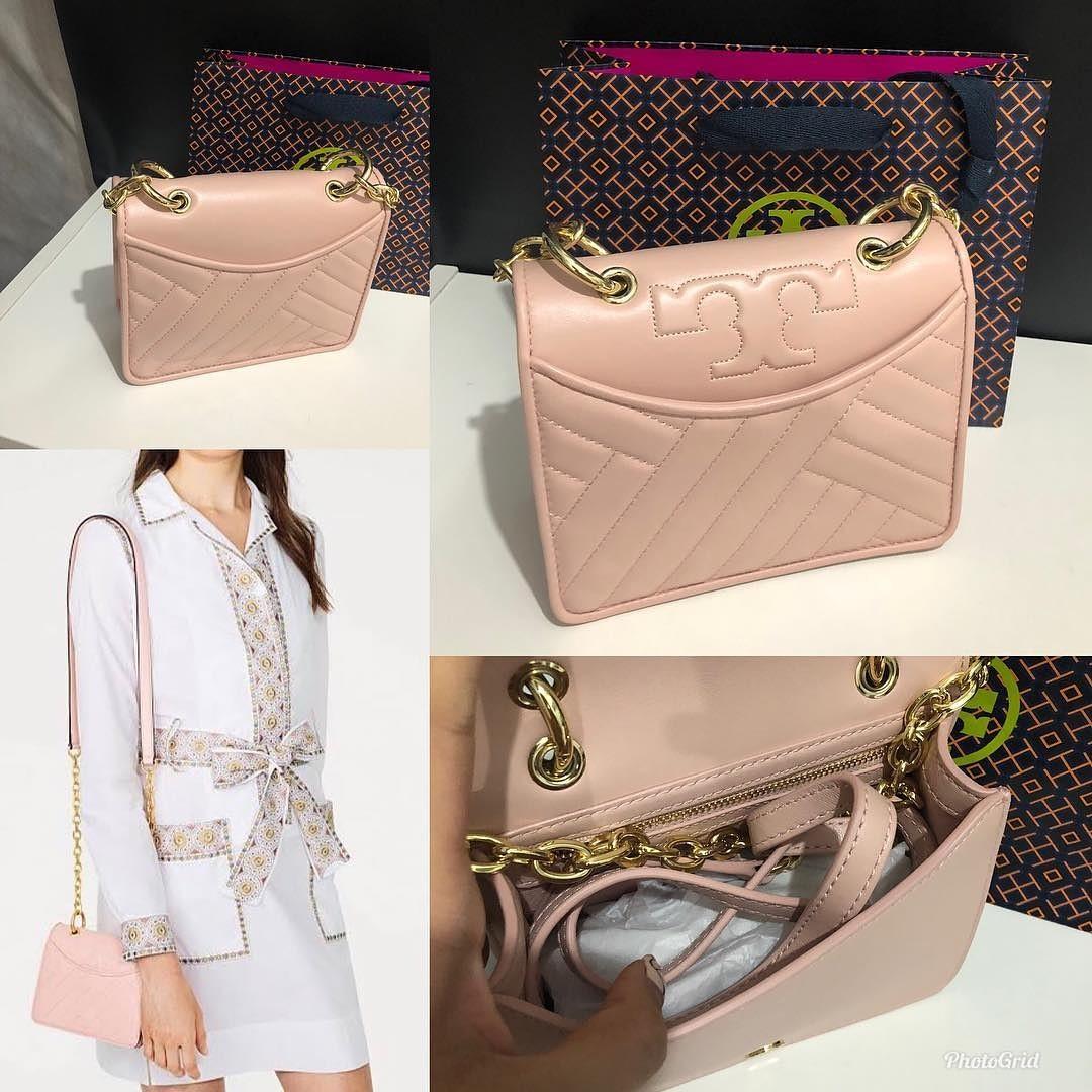 Tory Burch Alexa Mini Size 17x14x7 Dark Pink Quartz Barang Mewah Tas Dompet di Carousell