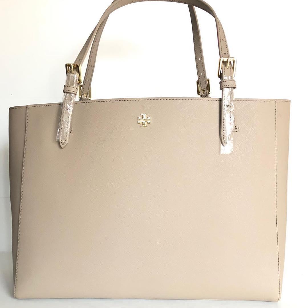 Tory burch emerson large buckle tote best sale