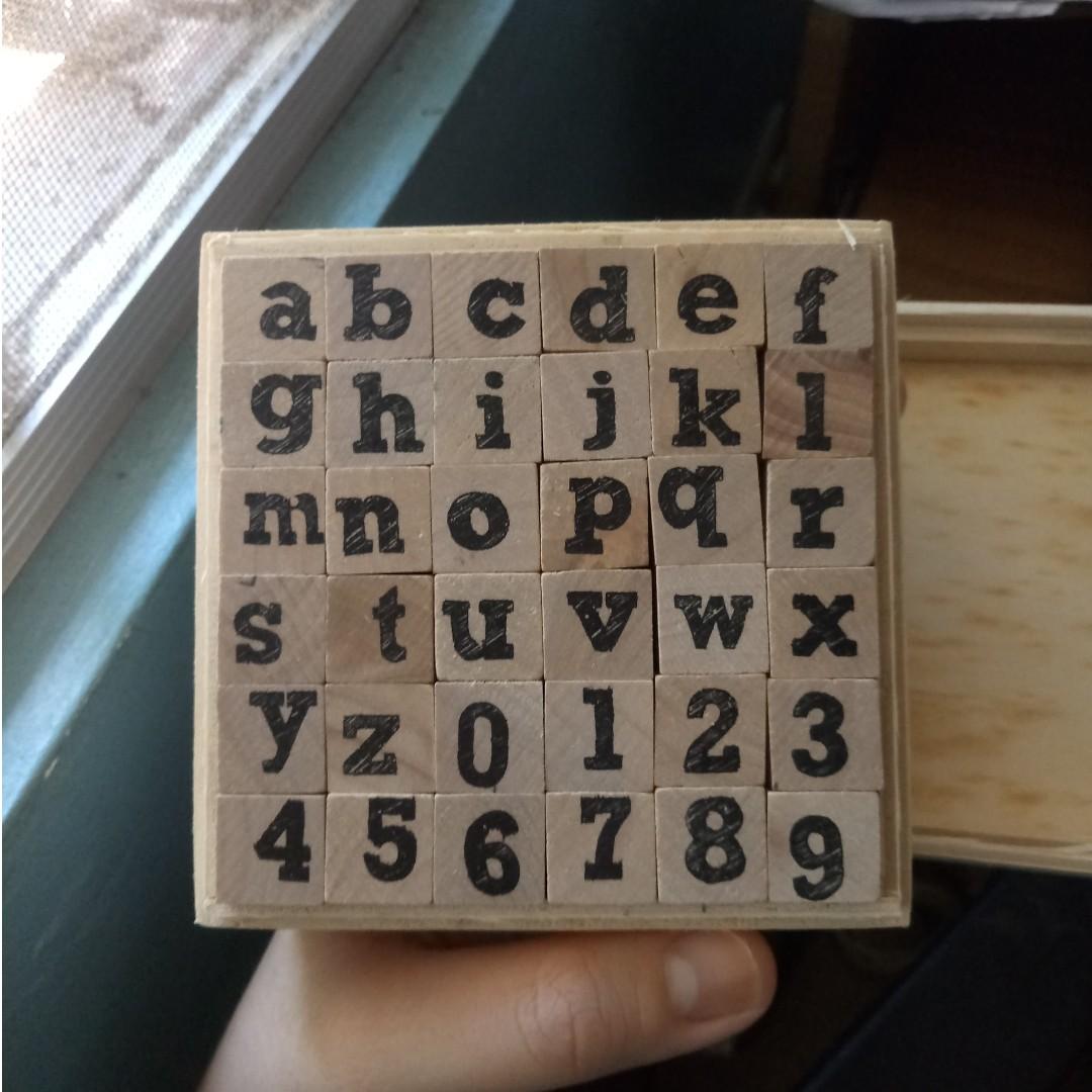 Typo Alphabet and Numbers Rubber Stamp set on Carousell