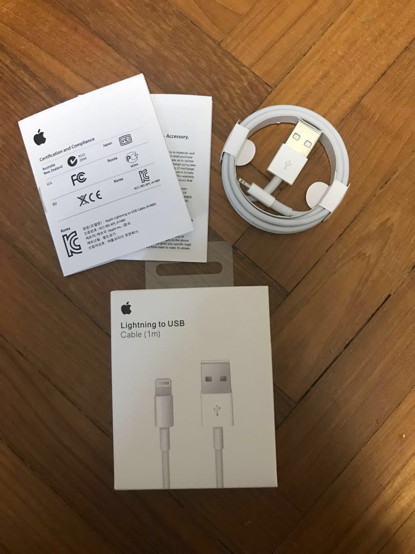 100 Authentic Original Lightning Cable Charger by Apple, Mobile Phones
