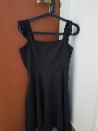 Black ruffle dress
