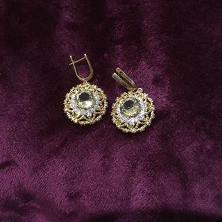 Anting Perak Emas Gold Plated Baru