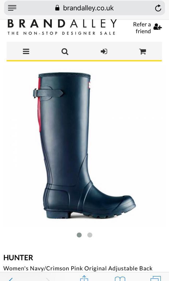 37 Adjustable Back Hunter Boots Women s Fashion Footwear Boots