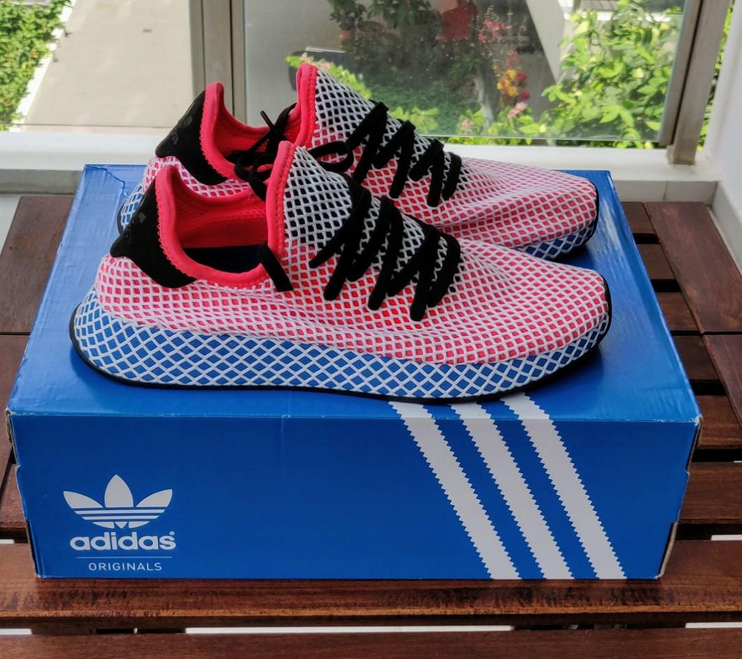 adidas deerupt pink and blue