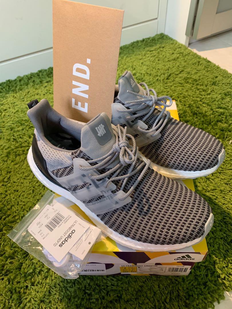 Adidas x undefeated ultra boost grey top