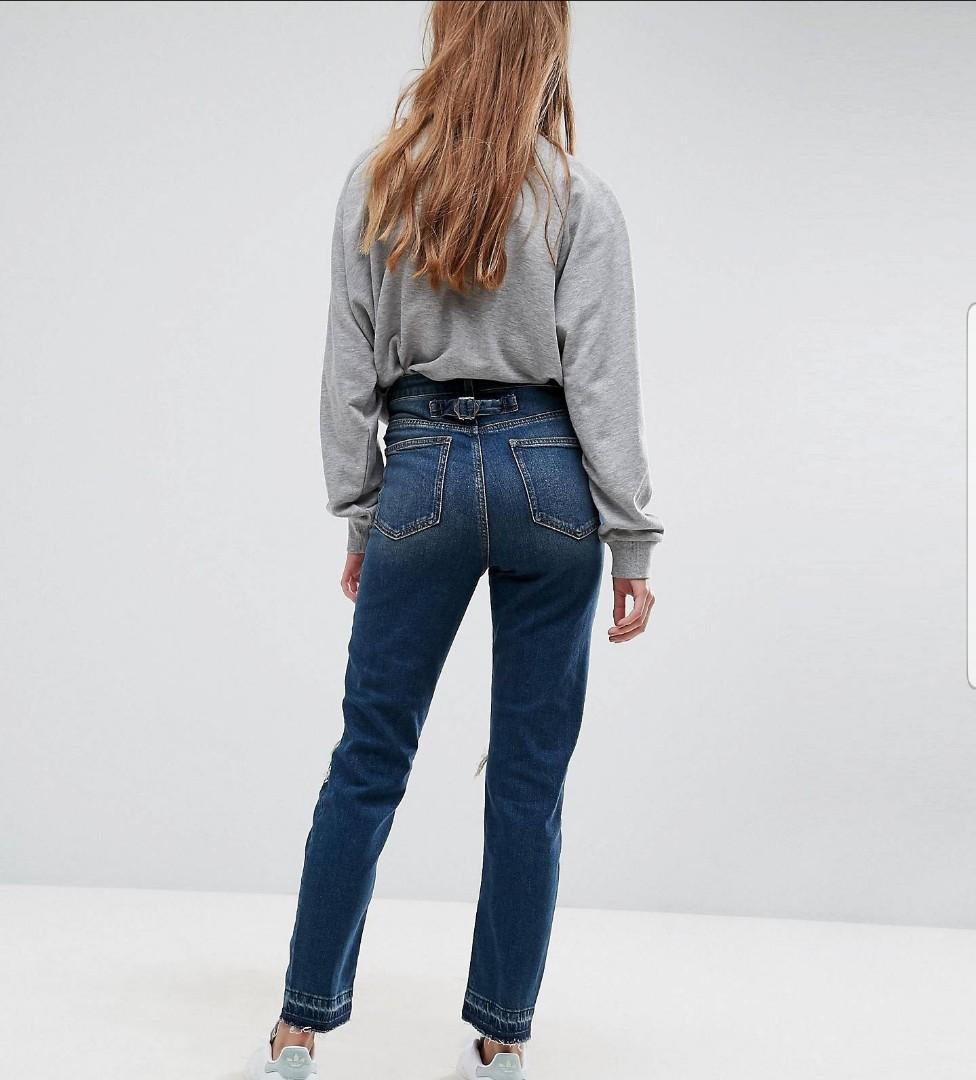 Cinched mom jeans Clearance