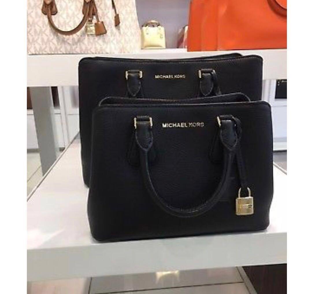 mk satchel handbags black