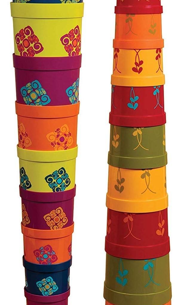 b toys stacking buckets
