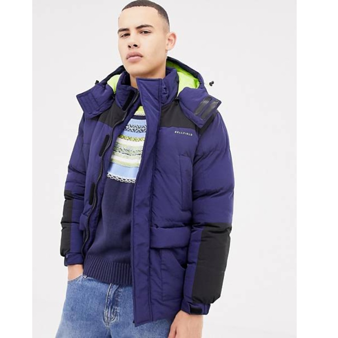 Bellfield puffer jacket clearance