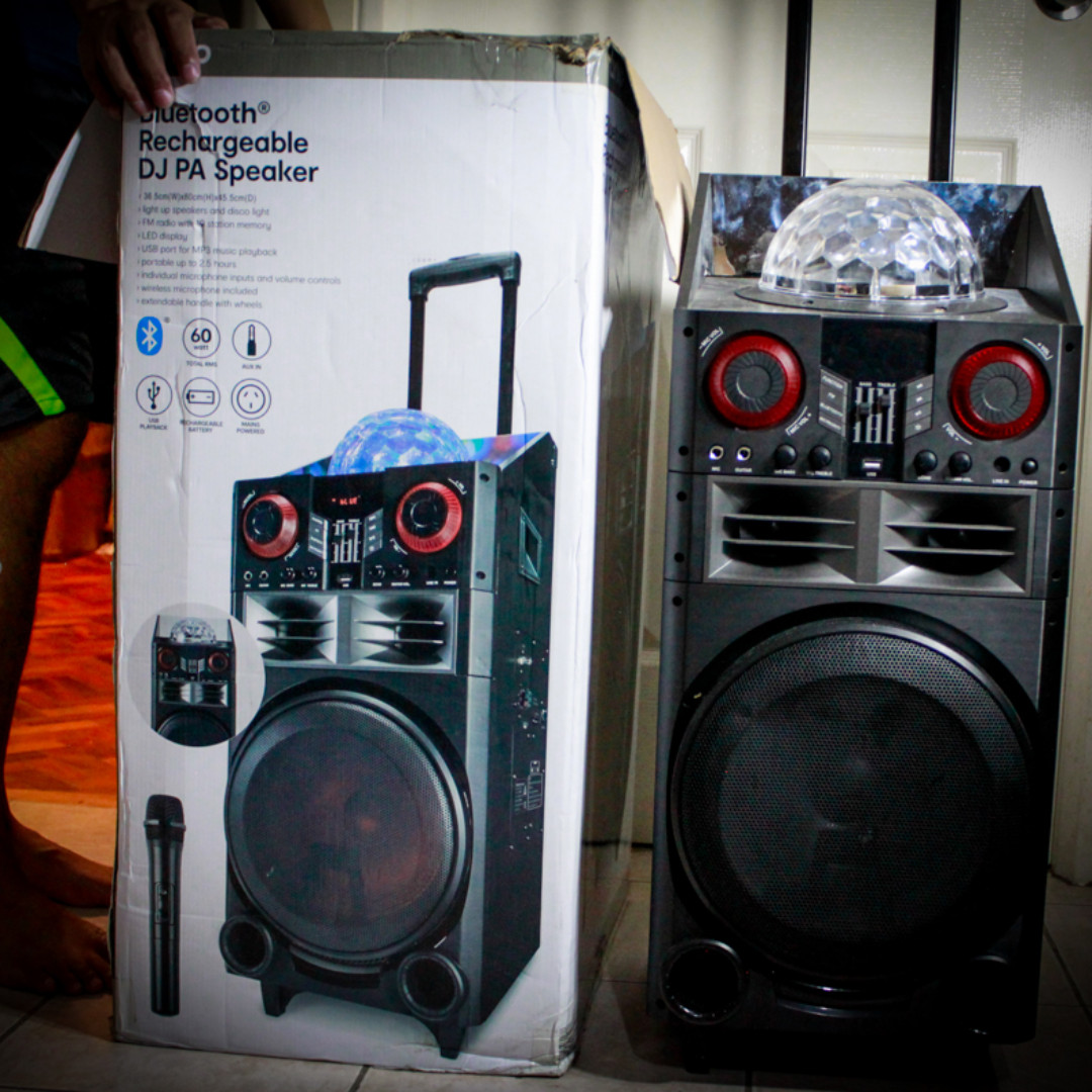 bluetooth rechargeable dj pa speaker