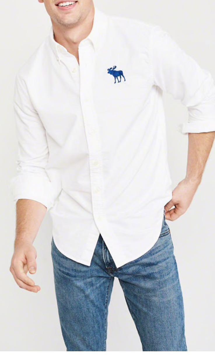 Bn Abercrombie Men Oxford White Shirt Xmas Men S Fashion