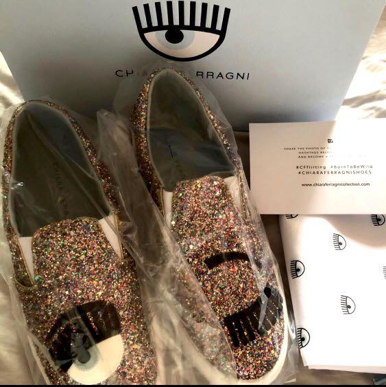 Brand New Chiara Ferragni Slip on Sz39 Luxury Sneakers