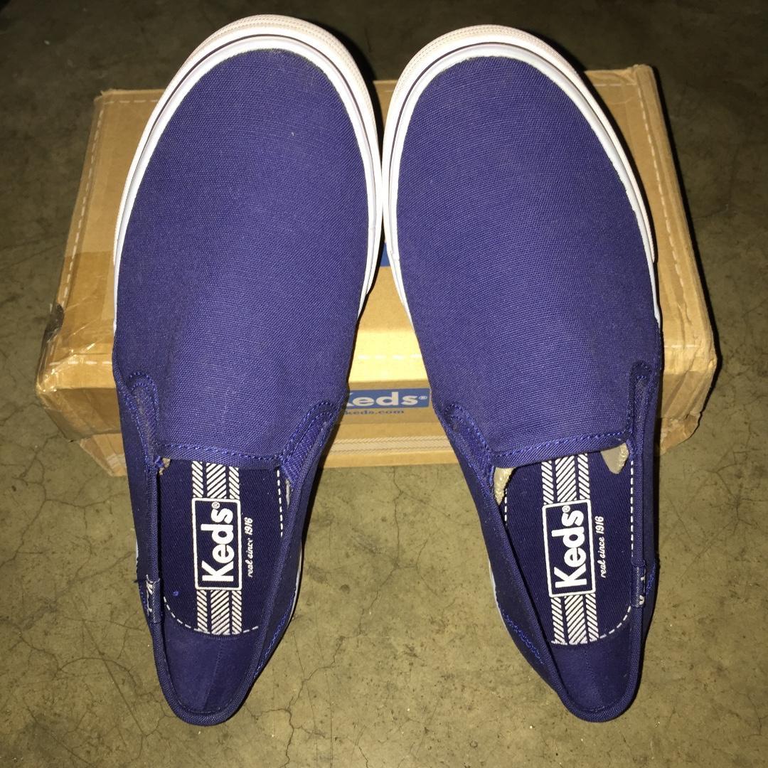 keds navy slip on sneakers