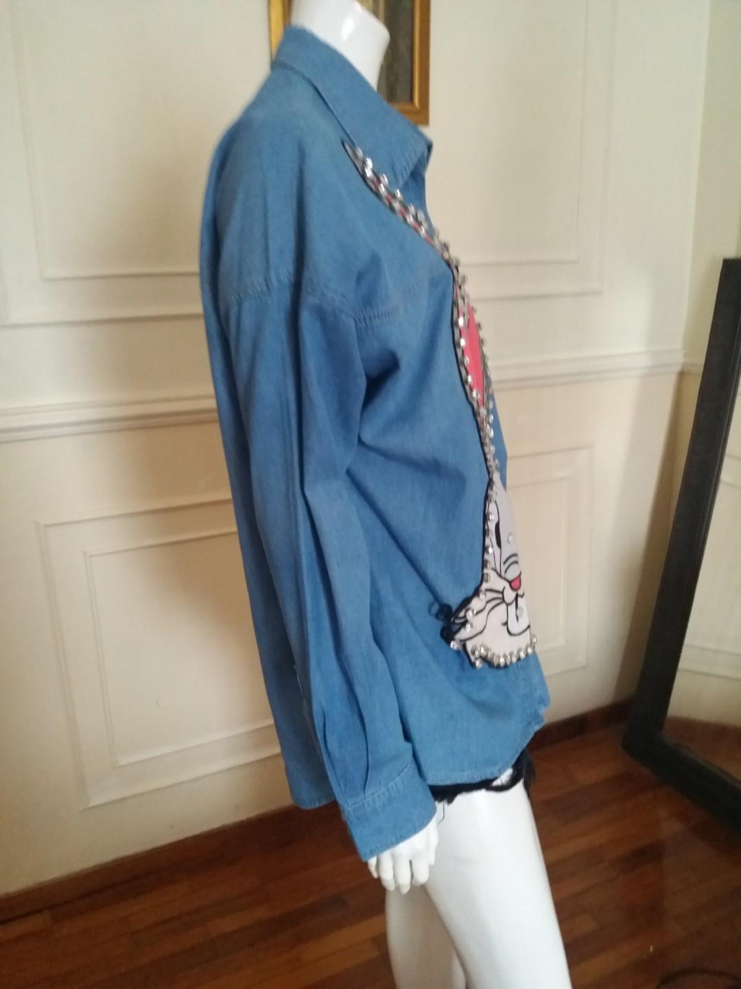 Gucci Bugs Bunny Denim Shirt, Women's 