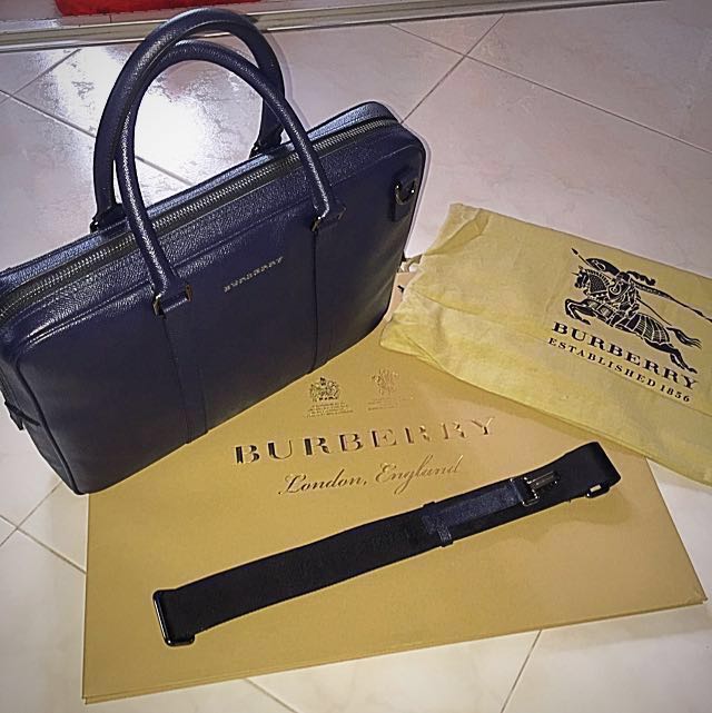 burberry london leather briefcase