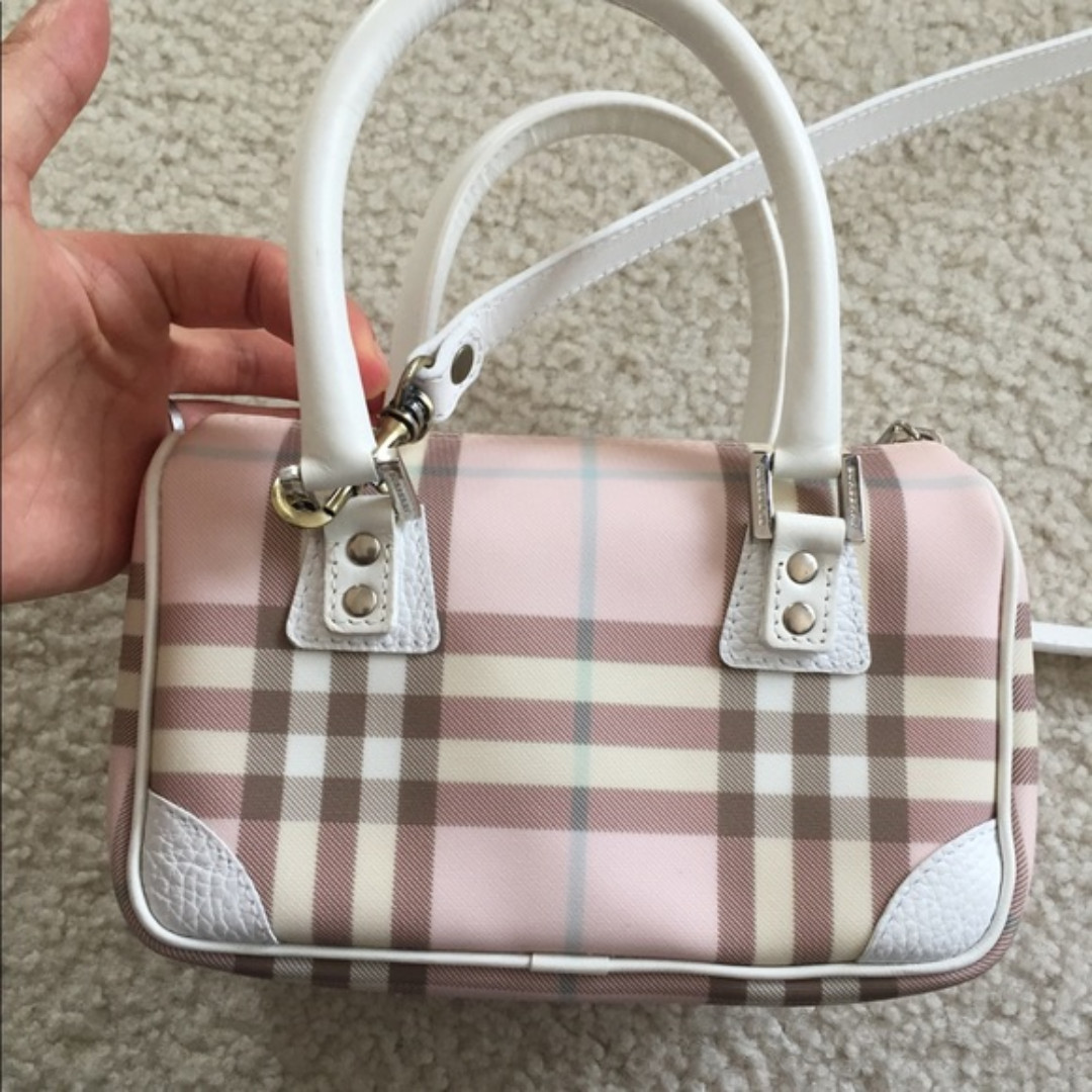 Burberry, Bags, Vintage Burberry Pink Nova Check Mini Bag